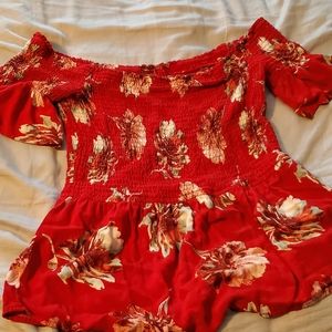 Off the shoulder floral top